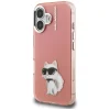 iPhone 16 Karl Lagerfeld IML Aquarelle Choupette & Logo tok rózsaszín thumbnail