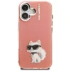 iPhone 16 Karl Lagerfeld IML Aquarelle Choupette & Logo tok rózsaszín thumbnail