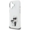 iPhone 16 Karl Lagerfeld IML Aquarelle Karl & Choupette & Logo fehér tok thumbnail