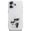 iPhone 16 Karl Lagerfeld IML Aquarelle Karl & Choupette & Logo fehér tok thumbnail