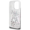 iPhone 16 Pro Max Karl Lagerfeld Liquid Glitter Choupette Logo átlátszó tok - 7