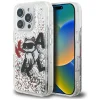 iPhone 16 Pro Max Karl Lagerfeld Liquid Glitter Choupette Logo átlátszó tok