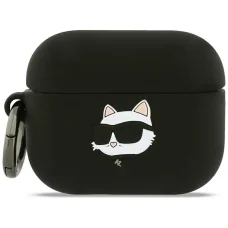 AirPods Pro 3 Karl Lagerfeld Szilikon Choupette Fej 3D fekete tok