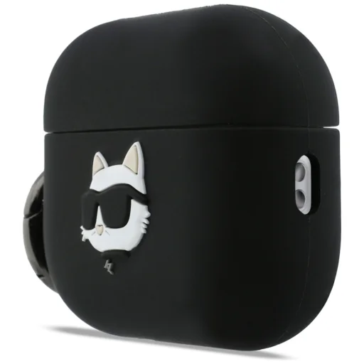 AirPods Pro 3 Karl Lagerfeld Szilikon Choupette Fej 3D fekete tok - 2