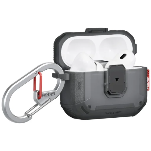 Apple AirPods Pro 3 Skinarma Mecha LE tok füstszínű - 2