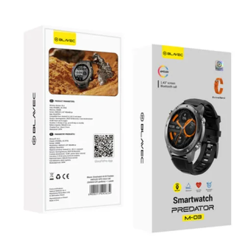Blavec Smartwatch M-03 Predator AMOLED GPS Hívás (SWM03-GP) grafit + 1 szíj - 10