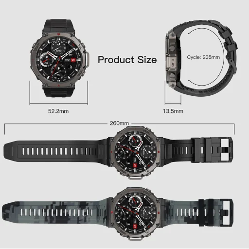 Blavec Smartwatch M-04 Falcon AMOLED GPS Hanghívás (SWM04-GP) grafit + 1 szíj - 7