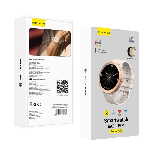 Blavec Okosóra W-20 Solea HD AMOLED GPS Hanghívás (SWW20-RG) rózsaarany + 2 pántok - 9