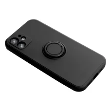 iPhone 17 Pro szilikon gyűrűs tok fekete