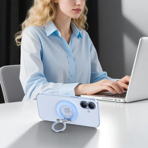 MMR500 Baby Blue Magsafe Telefon Gyűrű - 5