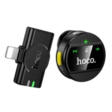 Wireless Mikrofon Hoco L21, Lightning, Fekete