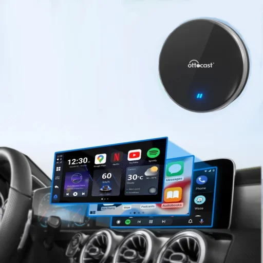 Wireless Carplay / Android Auto adapter Ottocast OttoAibox P3 Lite Apple iPhone / Android sorozathoz, fekete - 4