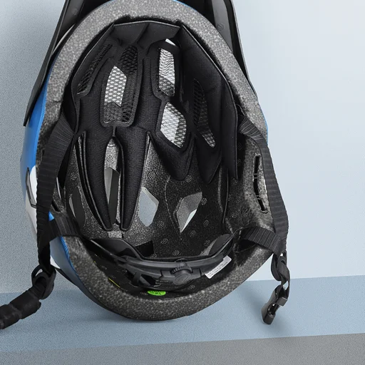 Rockbros TS-61 10110061002 Gyermek Biciklis Sisak Levehető Állrésszel M méret (54-57) - Kék - 3