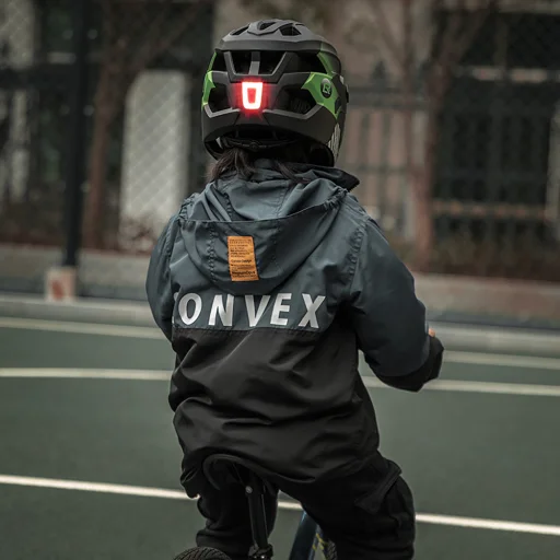 Rockbros TS-61 10110061003 Gyermek Biciklis Bukósisak Lehajtható Állrésszel Méret S (48-54) - Zöld - 3