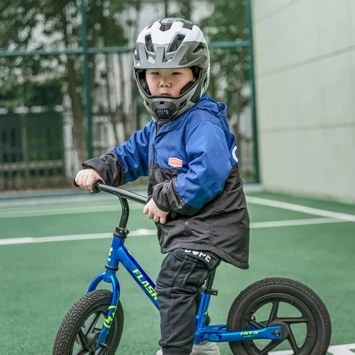 Rockbros TS-61 10110061005 gyerek kerékpáros sisak levehető állvédővel S méret (48-54 cm) - Szürke - 2