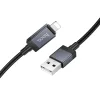 USB-A - Lightning kábel Hoco X118 Display, 12W, 2.4A, 1m, fekete - 4