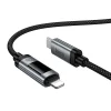 USB-C to Lightning Kábel Hoco Display U148, 27W, 1.2m, Fekete - 2