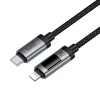 USB-C to Lightning Kábel Hoco Display U148, 27W, 1.2m, Fekete - 3