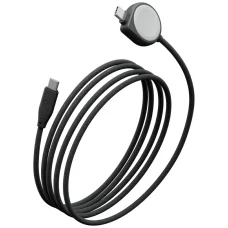 Cable Energea Flow Duo Watch 2-in-1 USB-C to USB-C + Apple Watch töltő 480 Mb/s 60W 1.5m fekete