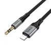 Lightning to 3.5mm Audio Kábel Hoco UPA33A, 1.5m, Fekete thumbnail