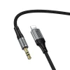 Lightning to 3.5mm Audio Kábel Hoco UPA33A, 1.5m, Fekete thumbnail