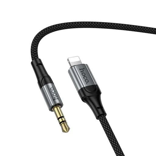 Lightning to 3.5mm Audio Kábel Hoco UPA33A, 1.5m, Fekete - 3