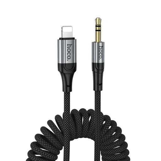 Lightning to 3.5mm Audio Kábel Hoco UPA33A, 1.5m, Fekete - 1