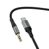 UPA33B USB-C - 3.5mm Audio kábel, 1.5m, fekete thumbnail
