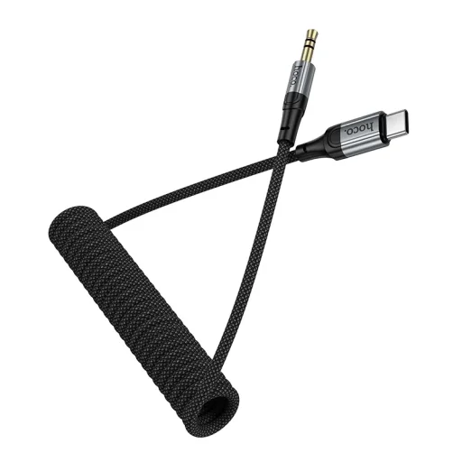 UPA33B USB-C - 3.5mm Audio kábel, 1.5m, fekete - 2