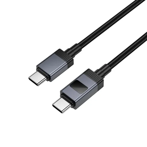 USB-C to USB-C Kábel Hoco X118 Kijelző, 60W, 1m, Fekete - 5