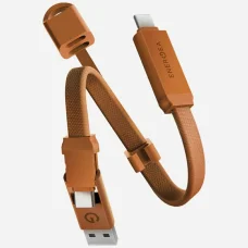 Energea Sheath Key 2 az 1-ben USB-C-ről USB-C/USB-A-ra kábel, 480Mbps, 60W, 15cm, narancssárga
