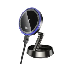 Vezeték nélküli autós töltő Hoco HW33, 15W, 1.67A, Szürke