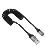 USB-A to Lightning Kábel Hoco X121, 27W, 2.4A, 1.5m, Fekete - 2