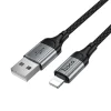 USB-A to Lightning Kábel Hoco X121, 27W, 2.4A, 1.5m, Fekete - 5