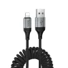 USB-A to Lightning Kábel Hoco X121, 27W, 2.4A, 1.5m, Fekete - 1