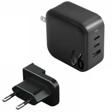 ENERGEA Travelite GAN66 Hálózati töltő 1xUSB+2xUSB-CPD-PPS-QC 3.0 66W 2C1A fekete US+EU