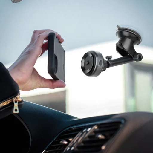 Univerzális ENERGEA AirLock indukciós tartó a műszerfalhoz fekete - 6