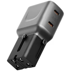 Energea TravelGo Adapter 45 2xUSB-C 45W grafit-fekete