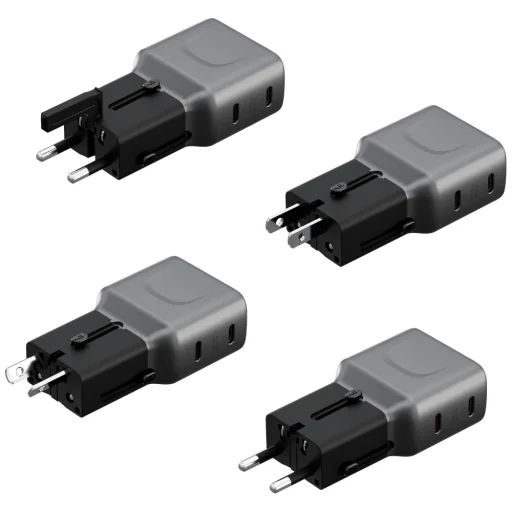 Energea TravelGo Adapter 45 2xUSB-C 45W grafit-fekete - 2