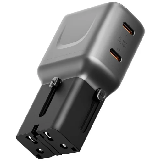 Energea TravelGo Adapter 45 2xUSB-C 45W grafit-fekete - 1