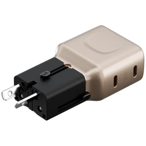 Wall charger Energea TravelGo Adapter 45 2xUSB-C 45W arany-fekete - 3