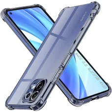 Xiaomi Mi 11 Lite 4G / Mi 11 Lite 5G / 11 Lite 5G NE Techsuit - Ütésálló Átlátszó Szilikon - Füstfekete. tok