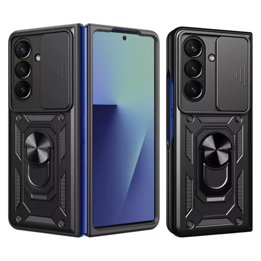 Samsung Galaxy Z Fold7 Fekete Techsuit CamShield Series tok - 1