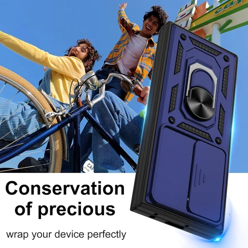 Samsung Galaxy Z Fold7 Kék Techsuit - CamShield Series tok - 3