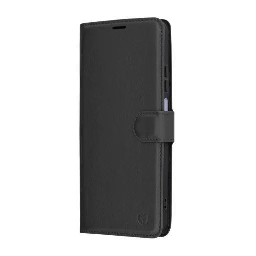 Oppo A40 4G / A60 5G Techsuit - Leather Folio - Fekete tok - 4