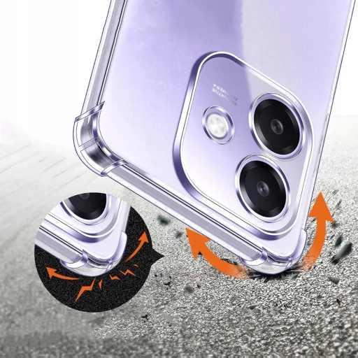 Oppo A40 4G Techsuit Shockproof Clear Silicone Átlátszó tok - 6