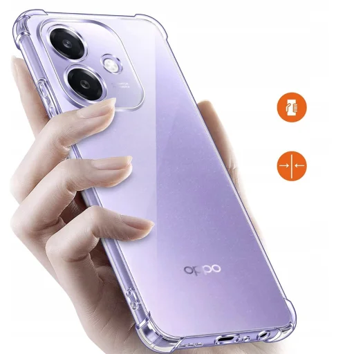 Oppo A40 4G Techsuit Shockproof Clear Silicone Átlátszó tok - 3