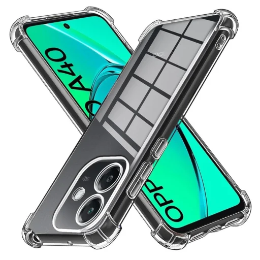 Oppo A40 4G Techsuit Shockproof Clear Silicone Átlátszó tok - 1