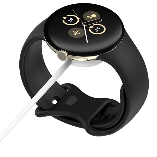 Google Pixel Watch 3 (41mm, 45mm) / 2 / Fitbit Ace LTE Fehér Techsuit SmartWatch Vezeték nélküli Töltőkábel (THC5), USB - 3