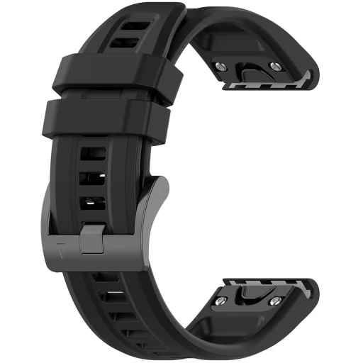 Garmin Fenix 3/3 HR/5X/5X Plus/6X/6X Pro/7X/7X Pro Solar Techsuit - Watchband QuickFit 26mm (W060) - Fekete szíj - 1